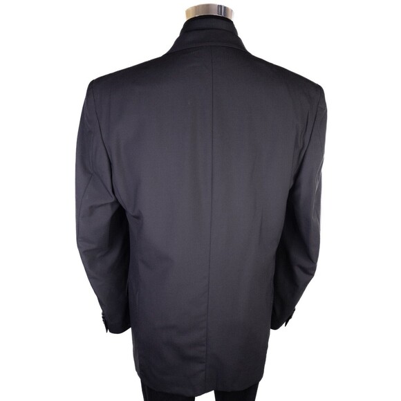 Joseph Abboud Tuxedo Blazer Mens Solid Black Dinner Jacket Coat Sz 40L 2-Button - Picture 8 of 14